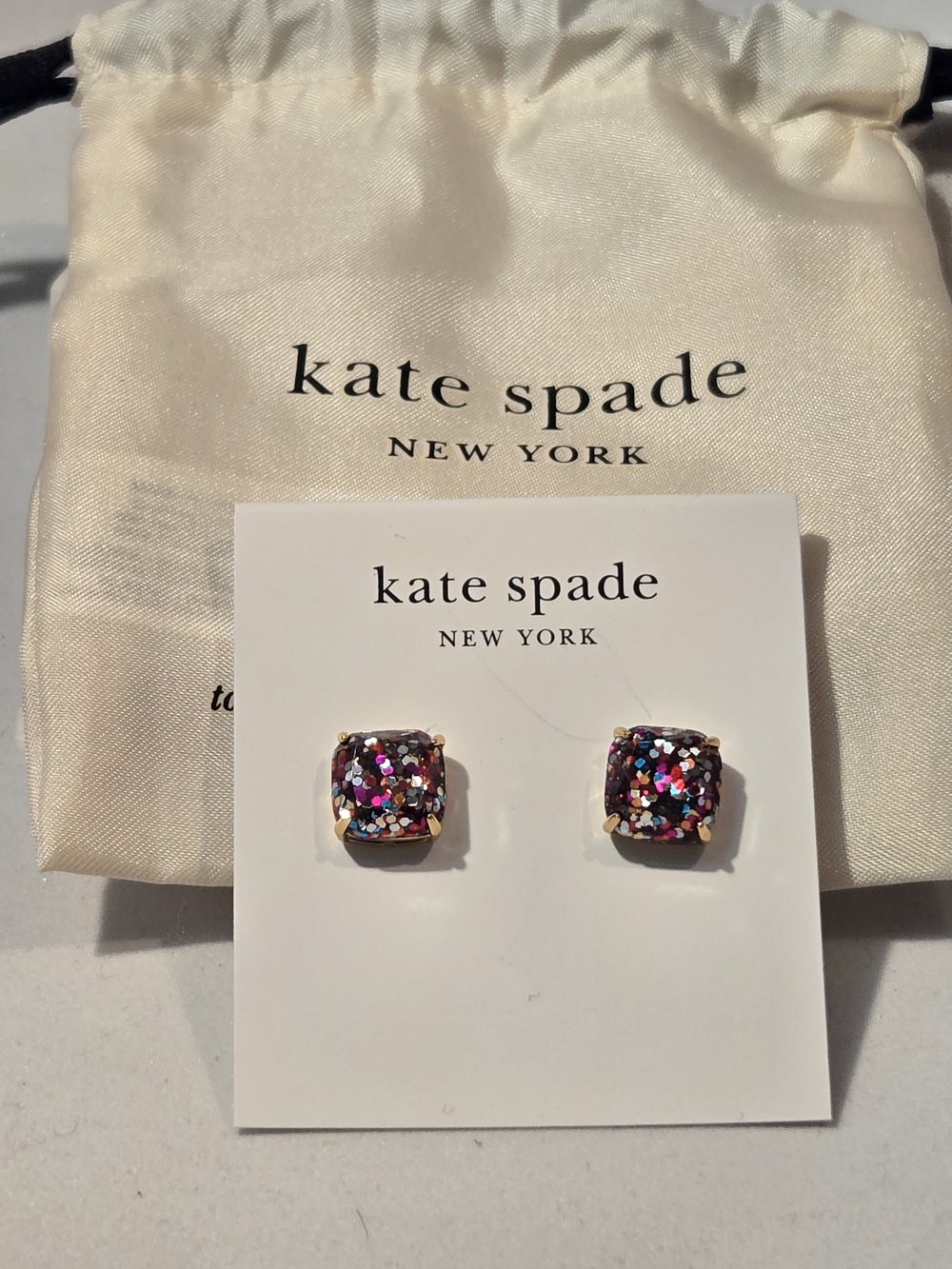 Kate Spade Glitter Confetti Stud Earrings - Multicolor - Picture 2 of 3